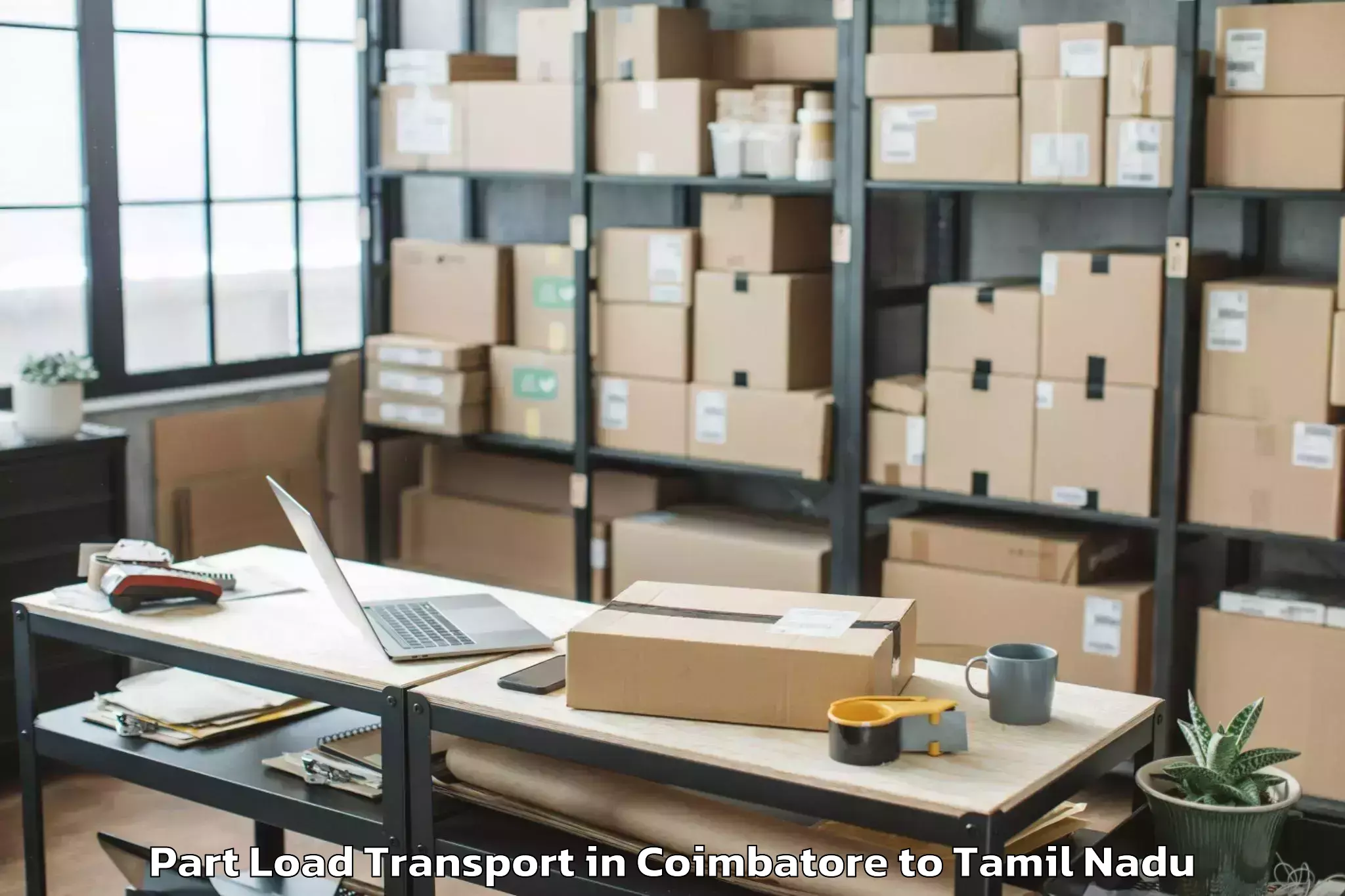 Affordable Coimbatore to Walajabad Part Load Transport